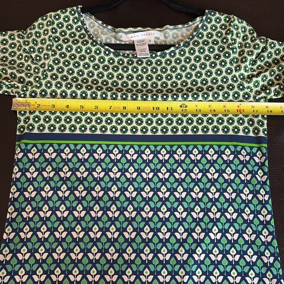 Max Studio Floral Patterned slip on three quarter sleeve dress size S - Picture 6 of 8